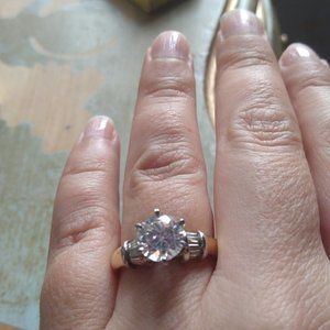 Solid yellow 14k engagement ring size 9